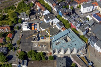 Aerial view, construction site Neue Höfe Herne, Q-Park Am Verweilplatz, Herne, Ruhr area, North