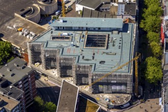 Aerial view, construction site Neue Höfe Herne, Herne, Ruhr area, North Rhine-Westphalia, Germany,