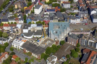 Aerial view, construction site Neue Höfe Herne, Q-Park Am Verweilplatz, Herne, Ruhr area, North