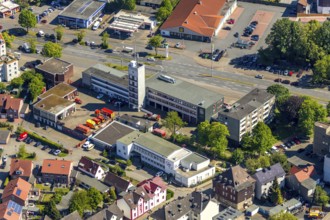 Aerial photo, fire brigade Herne, Herne, Ruhr area, North Rhine-Westphalia, Germany, fire fighter,