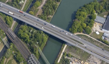 Motorway bridge A43 over the Rhine-Herne Canal will be closed for trucks, Emscher, A43 motorway,