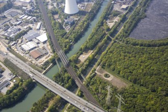 Motorway bridge A43 over the Rhine-Herne Canal is closed for trucks, Emscher, A43 motorway,