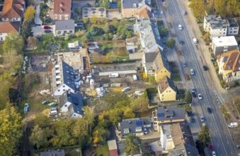 Aerial view, construction site, residential buildings Ostenallee, Uentrop, Hamm, Ruhr area, North
