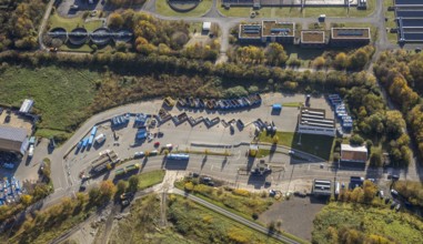 Aerial view, recycling centre Hamm, Bockum-Hövel, Hamm, Ruhr area, North Rhine-Westphalia, Germany,