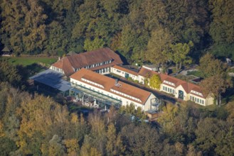 Aerial view, Gut Sternholz, hotel in the forest, Uentrop, Hamm, Ruhr area, North Rhine-Westphalia,