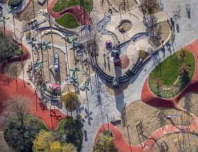 Aerial view, Maximilianpark Hamm, children's playground, Uentrop, Hamm, Ruhr area, North
