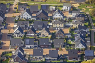 Aerial view, residential park Schulze-Everding, new construction area, Bockum-Hövel, Hamm, Ruhr