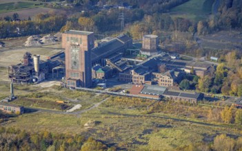 Aerial view, former Ost Heinrich Robert colliery, Pelkum, Hamm, Ruhr area, North Rhine-Westphalia,