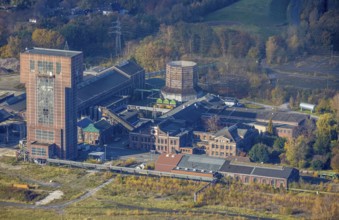 Aerial view, former Ost Heinrich Robert colliery, Pelkum, Hamm, Ruhr area, North Rhine-Westphalia,