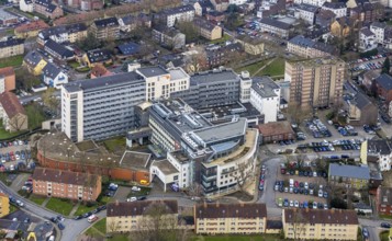 Aerial view, hospital St. Anna Hospital, Herne, Ruhr area, North Rhine-Westphalia, Germany, DE,