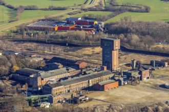Aerial view, former Ost Heinrich Robert colliery, Wiescherhöfen, Hamm, Ruhr area, North