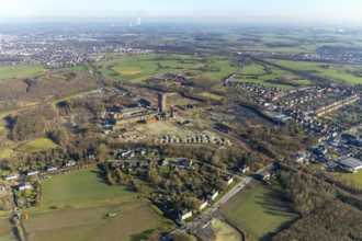 Aerial view, former Ost Heinrich Robert mine, Wiescherhöfen, Hamm, Ruhr area, North