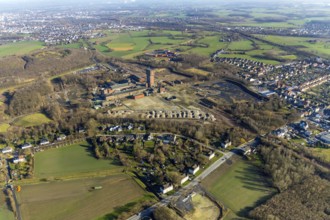 Aerial view, former Ost Heinrich Robert colliery, Wiescherhöfen, Hamm, Ruhr area, North