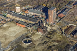 Aerial view, former Ost Heinrich Robert colliery, Wiescherhöfen, Hamm, Ruhr area, North