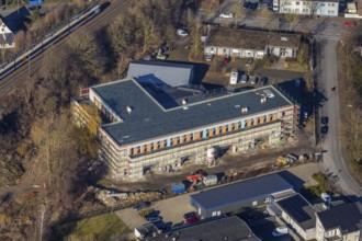 Aerial view, Lilienthalstraße construction area, commercial property with office and storage space