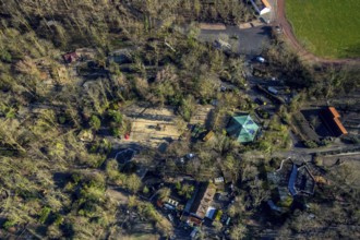 Aerial photo, Hamm Zoo, Hamm, Ruhr area, North Rhine-Westphalia, Germany, DE, Europe, children's