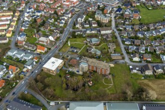 Aerial view, Evangelisches Altenheim Hamm, Amalie-Sieveking-Haus, extension building site, Hamm,