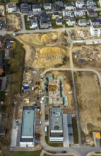 Aerial view, construction area SCI:Q Science Quarter Hamm, Bad Hamm, Hamm, Ruhr area, North