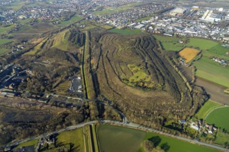 Aerial photo, Kissinger Höhe, slag heap, Humbert-Halde, Hamm, Ruhr area, North Rhine-Westphalia,