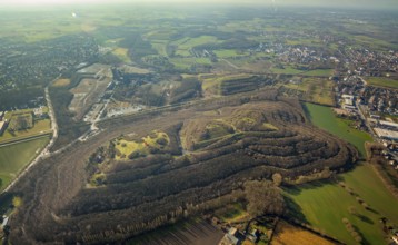 Aerial photo, Kissinger Höhe, slag heap, Humbert-Halde, Hamm, Ruhr area, North Rhine-Westphalia,