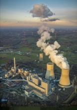 Aerial view, RWE power plant Westfalen, Schmehausen, power plant shutdown, Uentrop, Hamm, Ruhr