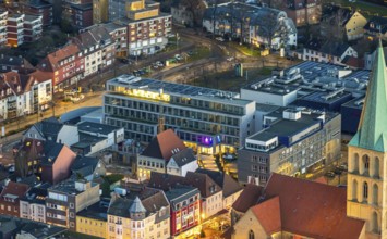 Aerial view, Press House Hamm, Westfälischer Anzeiger, editorial office building, Lippewellle Hamm