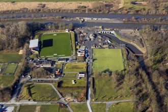 Aerial view, sports centre east, 24nexx arena, Bad Hamm, Hamm, Ruhr area, North Rhine-Westphalia,
