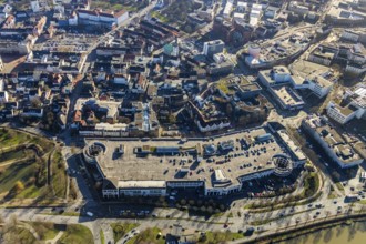 Aerial view, Allee-Center, Hamm, Ruhr area, North Rhine-Westphalia, Germany, DE, shopping markets,