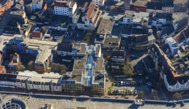 Aerial view, Ritter-Passage, shopping centre, planned In Between, Hamm, Ruhr area, North