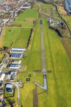 Aerial photo, Lippewiesen, reconstruction of Lippe meadows between Hamm-Lippewiesen airfield and