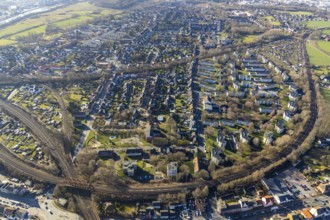 Aerial view, local view Hamm-Norden, Schottschleife, Hamm, Ruhr area, North Rhine-Westphalia,