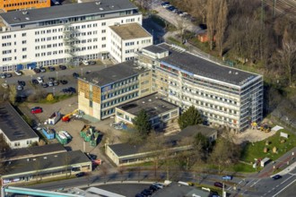 Aerial view, renovation, remodelling work Unionstraße 1, corner Wilhelmstraße, new office building