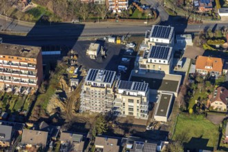 Aerial view, new construction project Augenweide, condominiums and penthouses, Grenzweg,