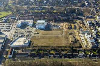 Aerial view, new development area SCI:Q Living, ParacelsusPark, Hamm-Lippstadt University,