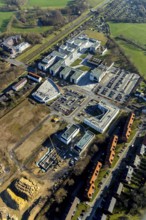 Aerial view, new development area SCI:Q Living, ParacelsusPark, Hamm-Lippstadt University,
