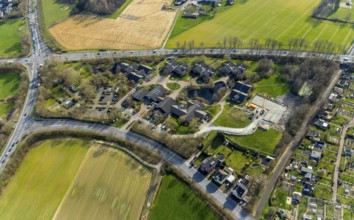 Aerial view, construction area, AhsePark housing estate, Caldenhofer Weg, Hamm, Ruhr area, North