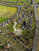 Aerial view, construction area, AhsePark housing estate, Caldenhofer Weg, Hamm, Ruhr area, North