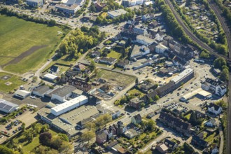 Aerial view, construction area Seeburger Straße and new building Münsterstraße, Heessener Straße,