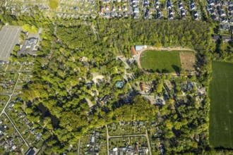 Aerial view, Tierpark Hamm, Grünstraße, Hamm, Ruhr area, North Rhine-Westphalia, Germany, Mülheim