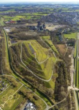 Aerial view, Kissinger Höhe 2, spoil tip, former Ost Heinrich Robert mine, Hamm, Ruhr area, North