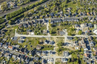 Aerial view, construction area Danielstraße in Lohauserholz, new development area, Hamm, Ruhr area,