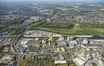Aerial view, Hammer harbour, Hamm harbour, Ölmühle Brökelmann, Brölio, We have updated our terms of