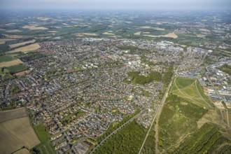 Aerial view of Bockum-Hövel, Hamm, Ruhr area, North Rhine-Westphalia, Germany, Düsseldorf, DE,