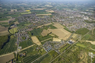 Aerial view, pipeline in the south of Bockum-Hövel, Hamm, Ruhr area, North Rhine-Westphalia,