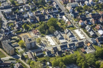 Aerial view, Hamm-Westen, building area Auf der Geist, semi-detached houses, Hamm, Ruhr area, North