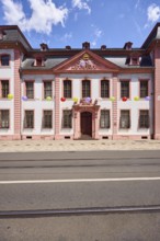 Erthaler Hof, Adelshof, architectural style classicism, façade with windows and door, historic