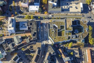 Aerial view, city gallery on Westring and construction site, Mitte, Hamm, Ruhr area, North