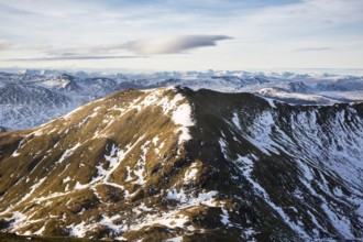 The mountain Meall Corranaich, a Munro, viewed from Ben Lawers, Perthshire, Scotland, United