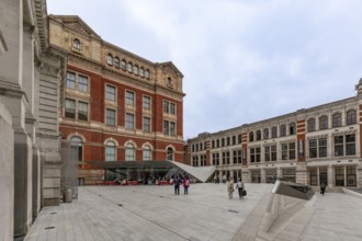 London, United Kingdom - 15 May 2025: The new exhibition road entrance plaza of the Victoria and