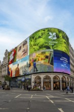 London, United Kingdom - 15 May 2025: A view towards the Electronic billboards in Piccadilly Circus